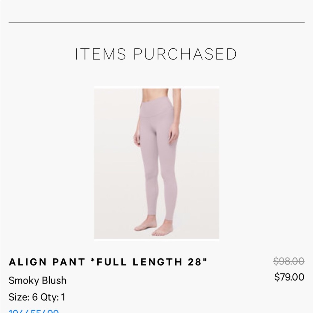 Lululemon Align 28” legging in Smokey blush - Picture 6 of 6